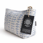 Nomad Sari -toilettilaukku intialaisesta jakardikankaasta – Indigo Echo