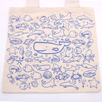 Big Cotton Shopping Bag - 38x42cm - Sea Life - 10oz
