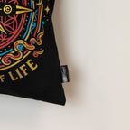 Iconic Classic Tote Bag - Compass of Life - Black 6oz