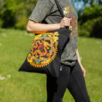 Iconic Classic Tote Bag - Dragon Yin & Yang- Black 6oz