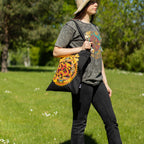 Iconic Classic Tote Bag - Dragon Yin & Yang- Black 6oz