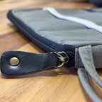 Canvas Tablet Pouch - Olive - 21x29cm