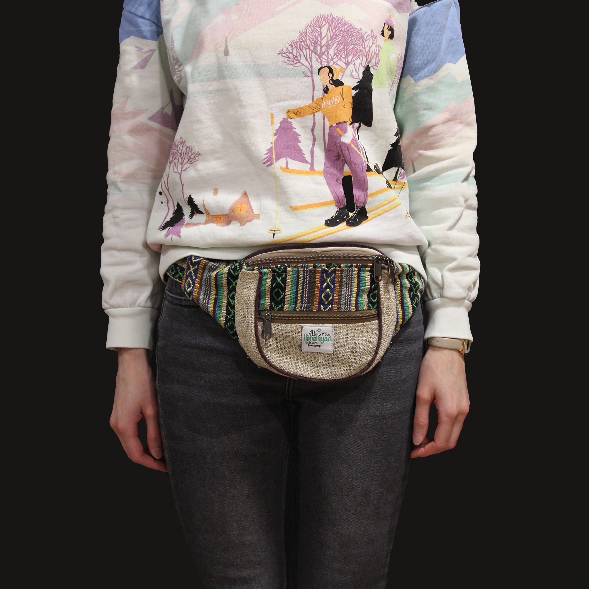 Bum Bag - Hemp & Cotton Random Design