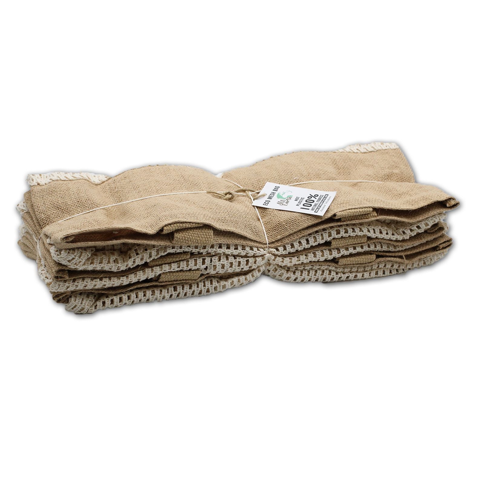 Pure Soft Jute and Cottong Mesh Bag - Rose