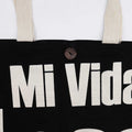 Nomad Sari Iconic Classic Tote Bag - Mi Vida Loca - Black Natural 10oz