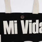 Nomad Sari Iconic Classic -kangaskassi – Mi Vida Loca – musta ja luonnonvärinen, 10 oz