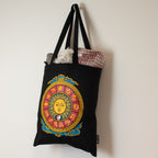 Iconic Classic Tote Bag - Zodiac Sun - Black 6oz
