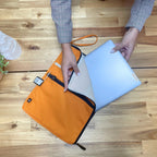 Canvas Large Laptop Pouch - Orange - 30x40cm