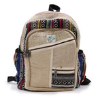 Small Hemp Backpack - Zig Zag Zips Style