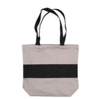 Two Tone Cotton Bag - 38x42x12cm - Grey & Black - 10oz