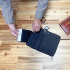 Stonewash Tablet Pouch - Charcoal - 21x29cm