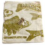 Lrg 2x4oz Reversable Cotton Bag 38x42cm - (2 designs)