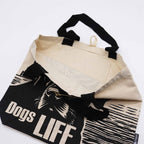 Nomad Sari Iconic Classic Tote Bag - It's a Dogs Life - White 10oz