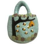 Tree and Beehive Felted Bag - 35x27cm