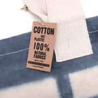 Natural Tye-Dye Cotton Bag (8oz) - 38x42x12cm - Grey Blocks - Natural Handle