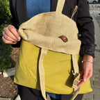 Reversible Jute & Cotton Big Bag - Pistachio