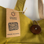 Reversible Jute & Cotton Big Bag - Pistachio